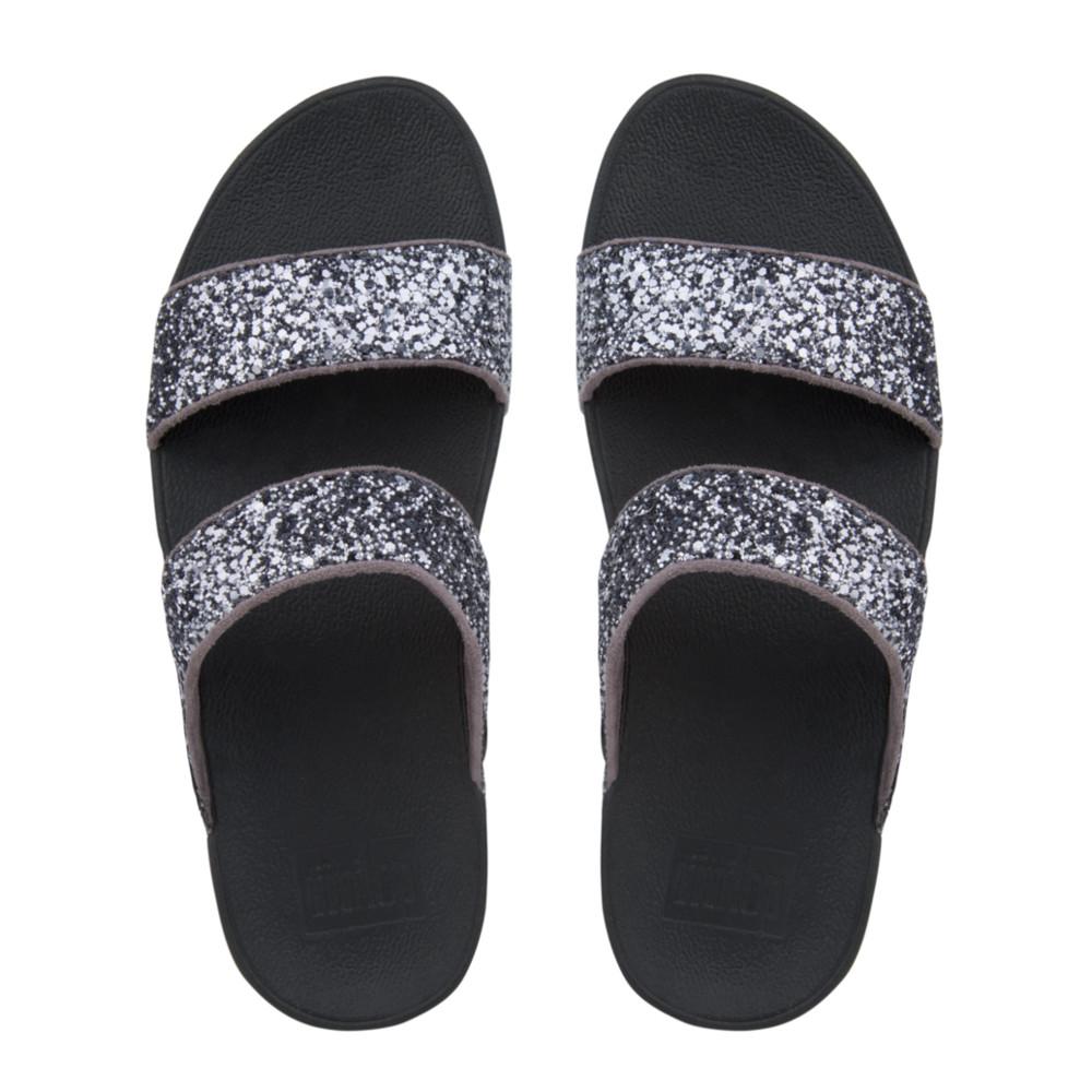 FITFLOP รองเท้าแตะหญิงรุ่น GLTTERBALL SLIDE สี PEWTER