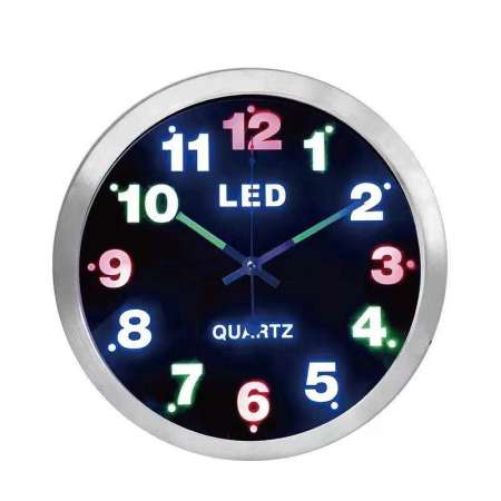 นาฬิกา LED ติดผนัง ระบบ Quartz ตัวเลข LED เรืองแสงสวยงาม เข็มนาฬิกามีพรายน้ำ ขนาด 30 CM ตัวเครื่องใช้ไฟบ้านและถ่านขนาด AA 1 ก้อน รุ่น LED 803