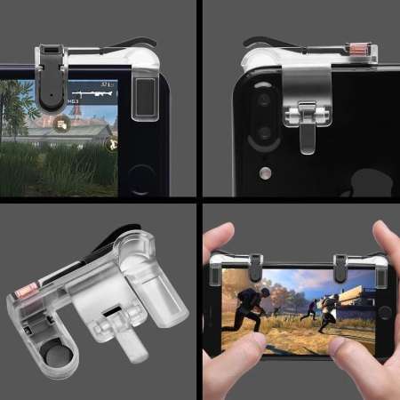 tib SHOOTING TAP joystick จอยเล่นเกมส์มือถือ ( ROS Rules of Survival, PUBG ) V3 แบบใส