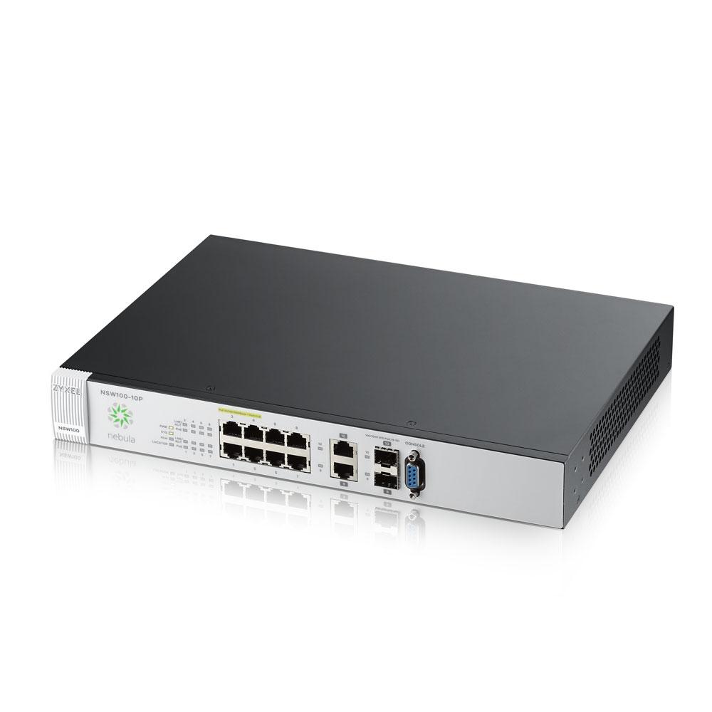 ZyXEL NSW100-10P 8-port GbE L2 Nebula Cloud Managed PoE Switch ราคา 9,400 บาท*ส่งฟรี