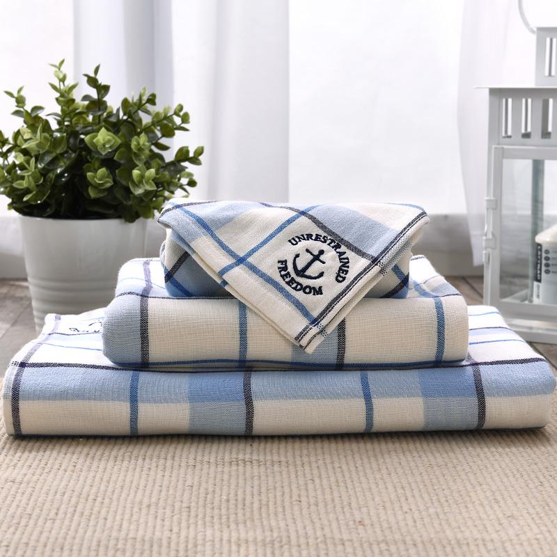 Kiểu Hàn Quốc 100% Cotton Khăn Vuông Ba Mảnh Khăn Mặt Khăn Tắm