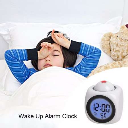 EGB นาฬิกาปลุก LED มัลติฟังก์ชั่น แสดงอุณหภูมิ ฉายเเสงเเสดงเวลา ได้ทีเพดาน หรือผนัง ของขวัญ