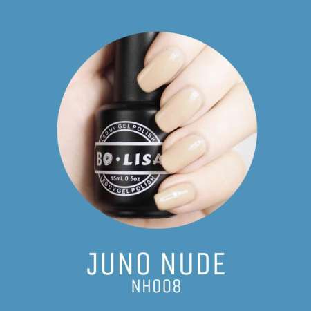 สีทาเล็บเจลเด้งได้ เกรดพรีเมี่ยม BOLISA 15 ml ( Juno nude NH008 )