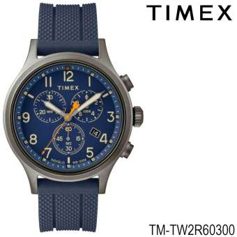 Timex TM-TW2R60300 นาฬิกาข้อมือผู้ชาย สายซิลิโคน สีน้ำเงิน