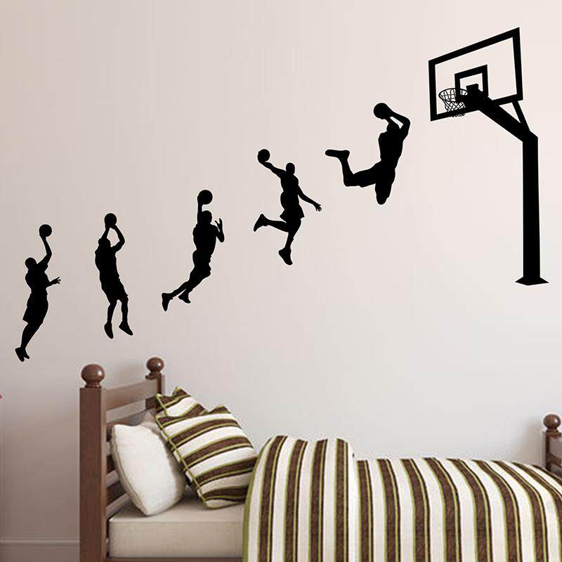 Personalized & Creative Basketball Sports Wall Sticker College Student Dormitory Bedroom Wallpaper Self-Adhesive Wall Sticker Wall Wallpaper