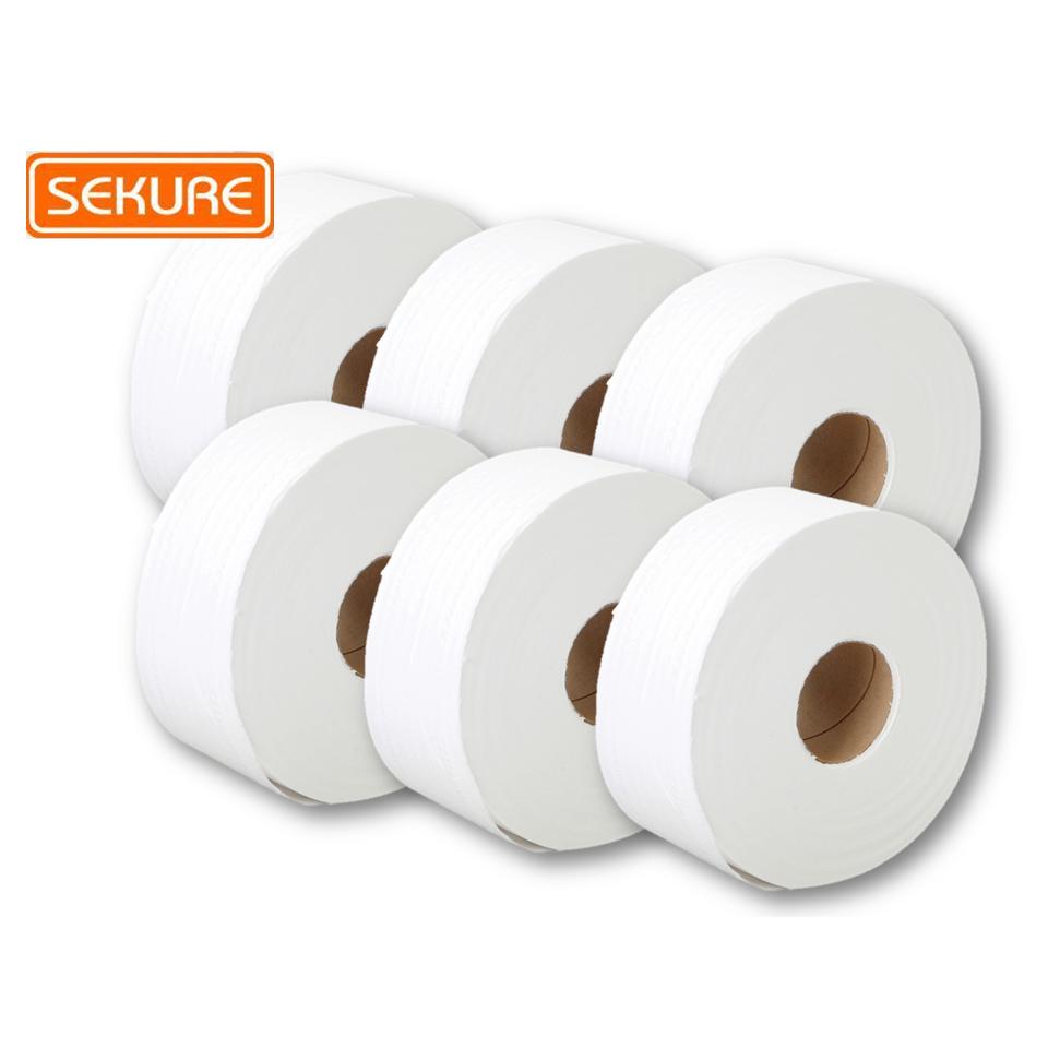 Sekure กระดาษชำระม้วนใหญ่ ซีเคียว หนา 2 ชั้น ยาว 250 เมตร/ม้วน (แพ็ค 6 ม้วน)