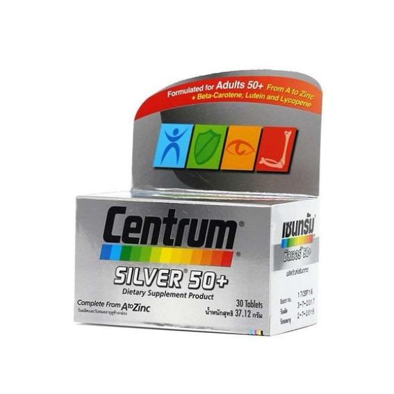 (30 tabs) Centrum Silver 50+ From A to Zinc เซ็นทรัม ซิลเวอร์ 50+ สำหรับผู้ที่มีอายุ 50 ปีขึ้นไป