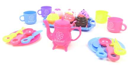 K TOY ชุดเสิร์ฟคัพเค้กจำลอง + พร้อมอุปกรณ์ ขนาด ย 42*ก 6.5*ส 28 ซม