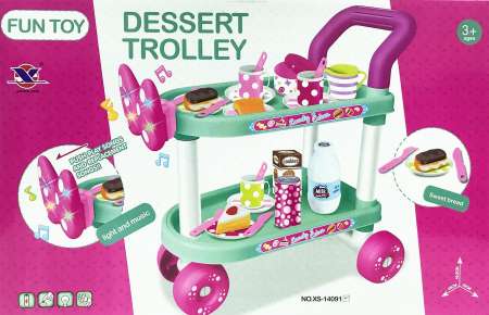 รถเข็นขนมหวาน ร้านขายขนมหวาน มีเสียงเพลง Toys Mart Shop