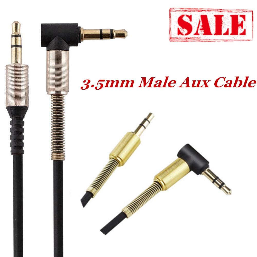 3.5mm Audio Cable jack to jack 90 Degree Right Angle Aux Cable for Car