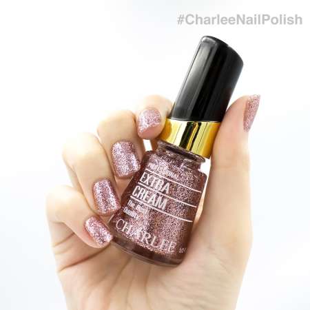 Charlee Nail Polish ยาทาเล็บชาลี 15 ml. สีกากเพชร เบอร์ 53