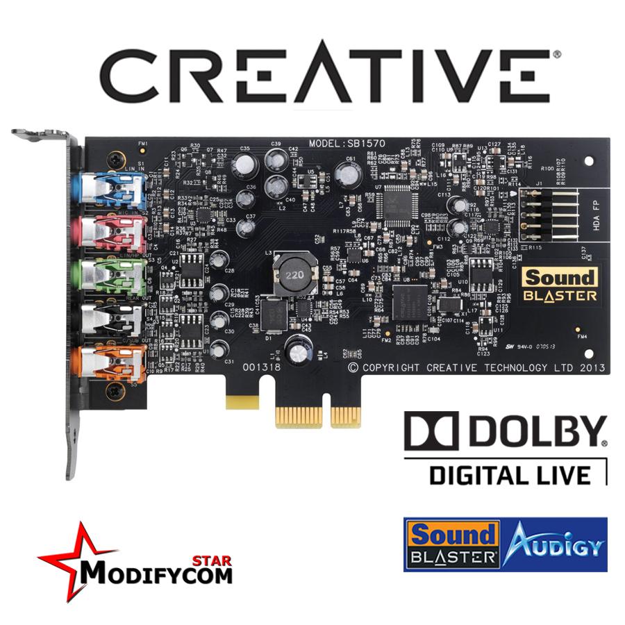 Creative Sound Blaster Audigy FX 5.1 PCIe Sound Card with 600 ohm