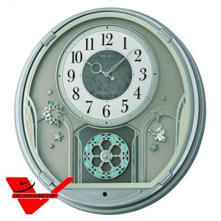 Seiko นาฬิกาแขวน ประดับด้วย Crystal Swarovski เสียงดนตรี Hi-Fi รุ่น QXM375S