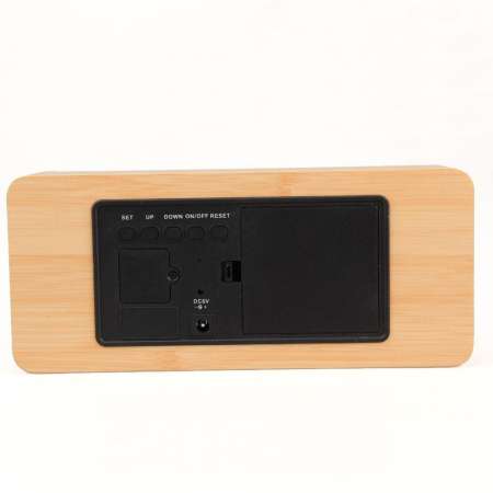 นาฬิกาดิจิตอลตั้งโต๊ะลายไม้ Digital LED Wooden Alarm Clock บอกเวลา บอกวันเดือนปี ตั้งปลุก และวัดอุณหภูมิได้ ฟังค์ชั่นครบครัน ลายไม้สีน้ำตาลอ่อน ไฟ LED สีเขียว (Brown/Green) นาฬิกาดิจิตอลตั้งโต๊ะลายไม้ Digital LED Wooden Alarm Clock บอกเวลา บอกวันเดือนปี ตั้งปลุก และวัดอุณหภูมิได้ ฟังค์ชั่นครบครัน ลายไม้สีน้ำตาลอ่อน ไฟ LED สีเขียว (Brown/Green)