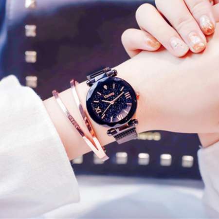 【Buy 1 แถม 2 ราคา】Top ผู้หญิงแบรนด์แม่เหล็กสายรัดนาฬิกาแฟชั่นชีวิตลำบากกันน้ำนาฬิกาผู้หญิงดาวควอนาฬิกาข้อมือนาฬิกามีชื่อเสียง