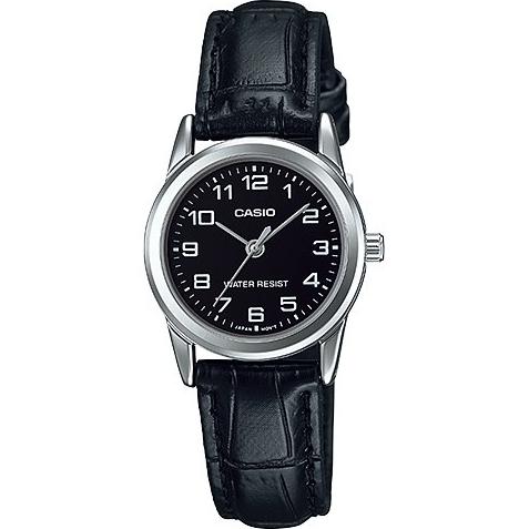 Casio นาฬิกาข้อมือผู้หญิง สายหนังแท้ รุ่น LTP-V001