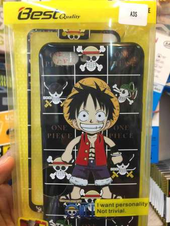 เคส Oppo A3s ประกบหน้าหลังลาย วันพีช(One piece)พร้อมฟิล์มกระจกกันแตกเต็มจอ ลายเดียวกับเคส