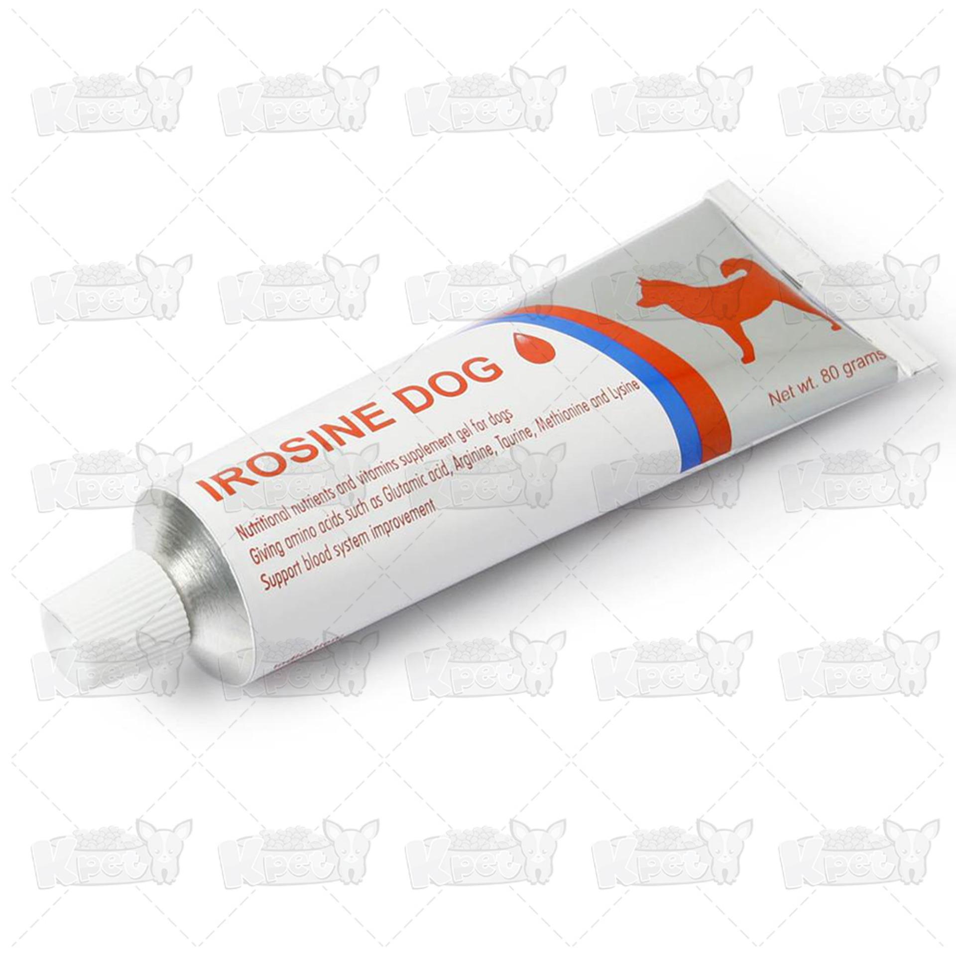 Irosine Dog 80 g. วิตามินบำรุงเลือดสุนัข อาหารเสริมสุนัข ป้องกันโรคโลหิตจาง สำหรับสุนัขทุกวัย (80 กรัม/หลอด)