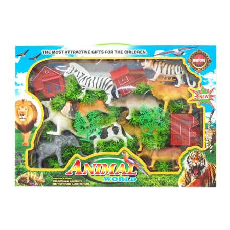 Farm Animal สวนสัตว์ โมเดลสัตว์ ของเล่นเด็ก สัตว์ของเล่น สัตว์พลาสติก ชุดสัตว์ป่าจำลอง Zoo พร้อมบ้าน ชุดของเล่น ชุดสัตว์ป่า มีบ้าน พร้อมบ้าน