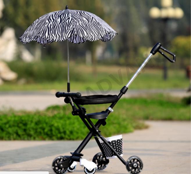 รถเข็นเด็ก 5 ล้อ แถมร่ม แบบพกพา GฺBC04-