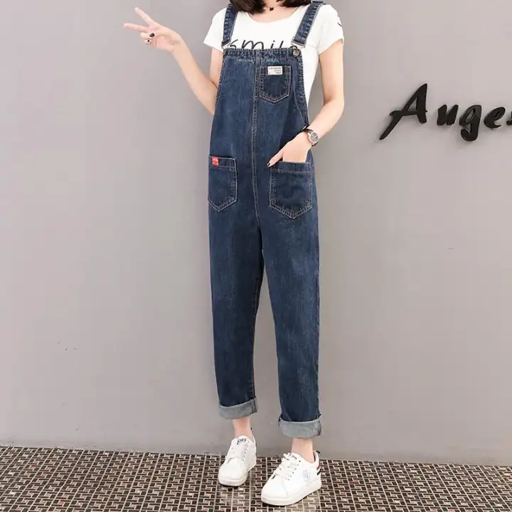 loose fit denim jumpsuit