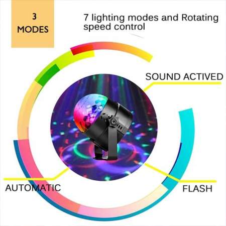 ไฟดิสโก้ รีโมท ไฟดิสโก้เทค ไฟปาร์ตี้ ไฟคาราโอเกะ ไฟเวที ไฟดิสโก้เธค Disco light 6 Led party light Magic Ball Lighting Remote