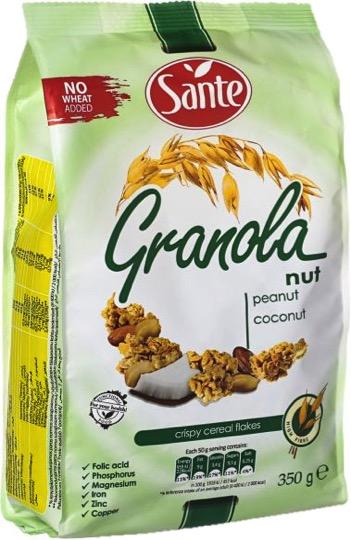 ส่วนลด Sante Granola Nut ซานเต้ กราโนล่า ผสมถั่วชนิดต่างๆ 350g. ส่วนลด Sante Granola Nut ซานเต้ กราโนล่า ผสมถั่วชนิดต่างๆ 350g.
