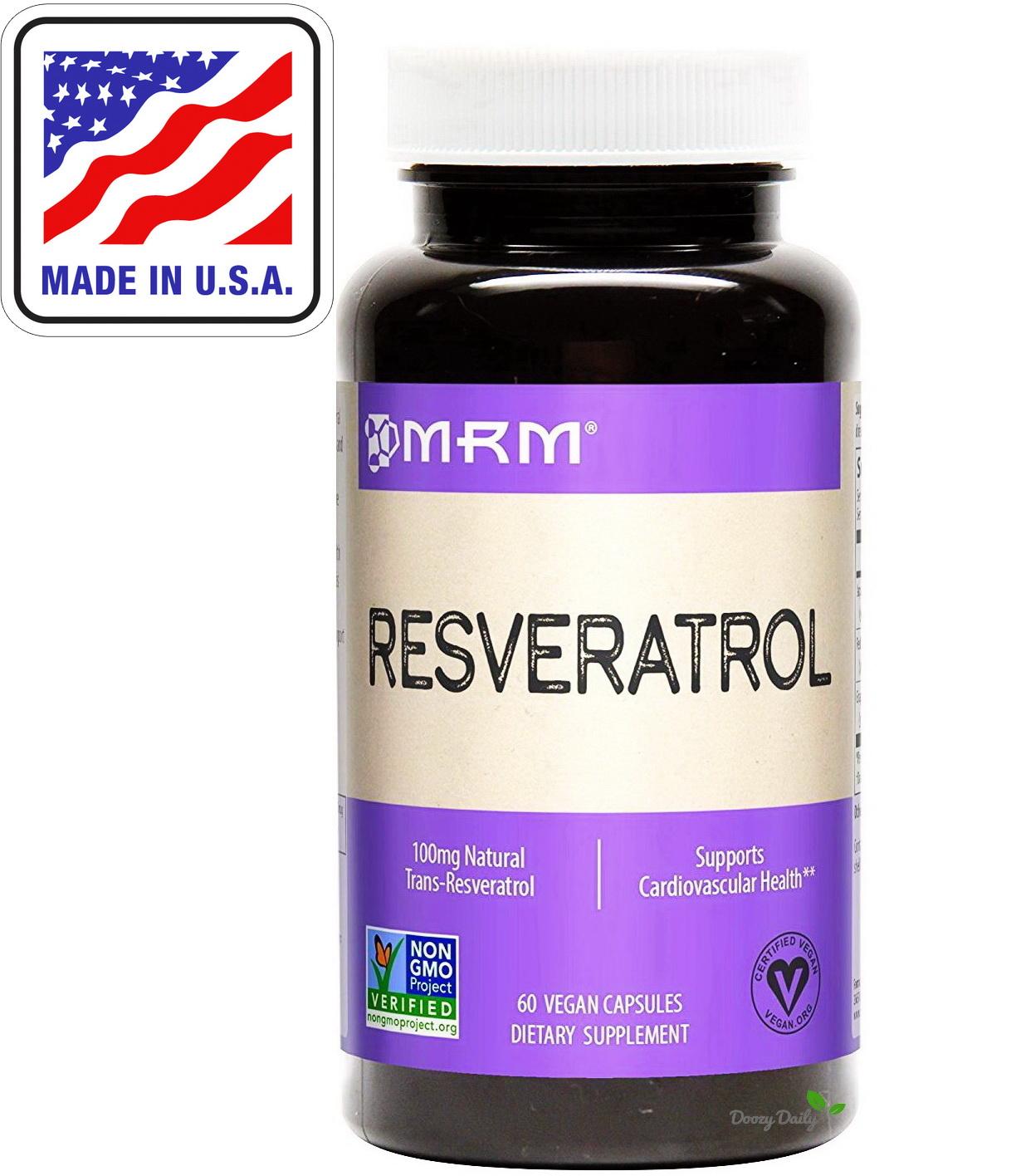 ราคา MRM Resveratrol x 60 เม็ด เรสเวอราทรอล แอนตี้ออกซิแดนท์ไวน์แดงสกัด