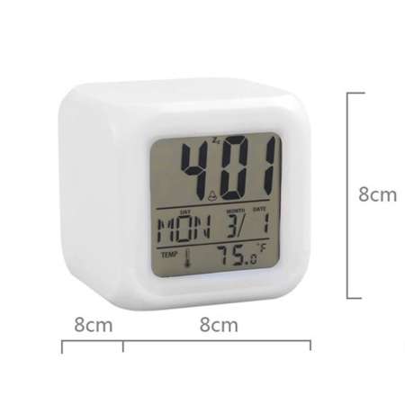 Gion - นาฬิกาปลุก แสดงเวลา วันที่ เดือน สัปดาห์ วัดอุณหภูมิได้ เปลี่ยนสีไฟได้ 7 ชนิด หน้าจอ LED Gion - นาฬิกาปลุก แสดงเวลา วันที่ เดือน สัปดาห์ วัดอุณหภูมิได้ เปลี่ยนสีไฟได้ 7 ชนิด หน้าจอ LED