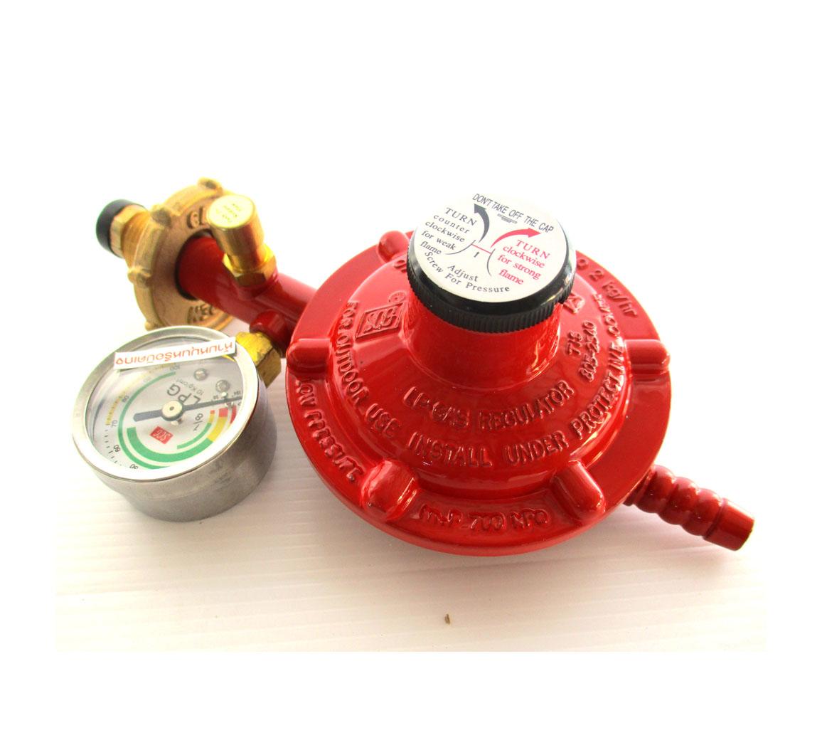 SCG รุ่นR326SP หัวปรับแรงดันแก๊สแบบมีเซฟตี้มีเกจวัดแรงดัน พร้อมสายแก๊ส ...