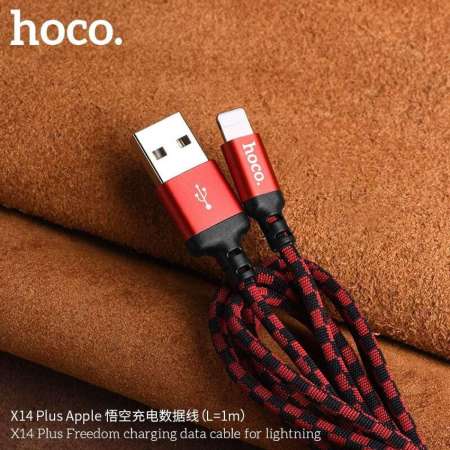 hoco X14 Plus WU KONG Lightning USB Cable (1M) # รับประกันสินค้า 3 เดือน 