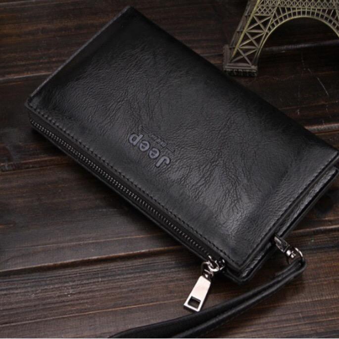 โค้งสุดท้าย !! ราคาพิเศษ กระเป๋าสตางค์ แบบยาว รุ่น JEEP ใบใหญ่จุใจ สีดำ