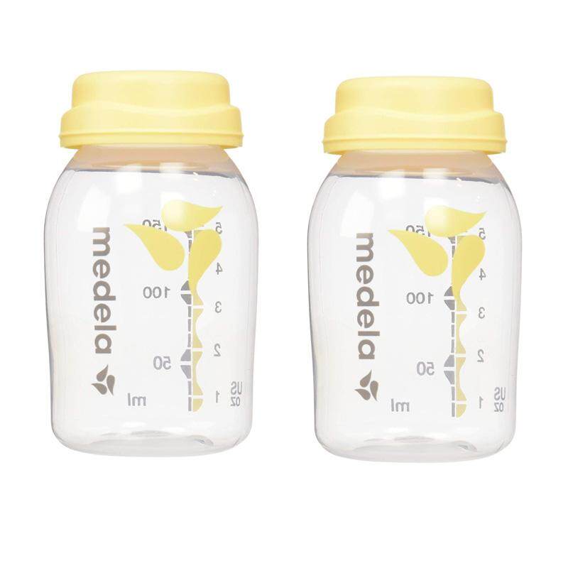 Medela ขวดนมแท้ BPA Free 5 ออนซ์ ( 150 ซีซี) พร้อมฝาปิดเข้าไมโครเวฟ ตู้เย็นได้ เซ็ต 2 ขวด