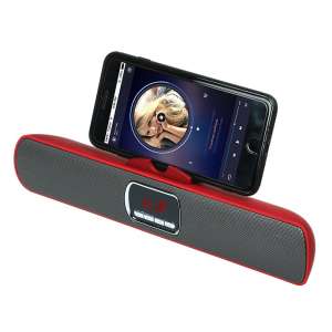 ลำโพงบลูทูธmini soundbar  S605 bass booster endos เสียงดีไม่เป็นรองใครสีแดง