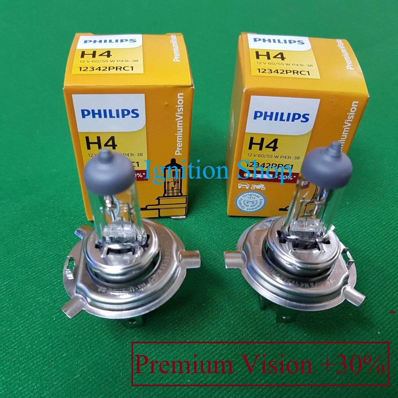 รีวิว หลอดไฟหน้า H4 PHILIPS 12V 60/55 W P43t-38 12342PRC1 Premium ...