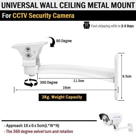 ขายึดกล้องวงจรปิด ขาตั้งกล้องวงจรปิดเหล็ก Metal Wall Ceiling Mount Stand Bracket for CCTV Security IP Camera