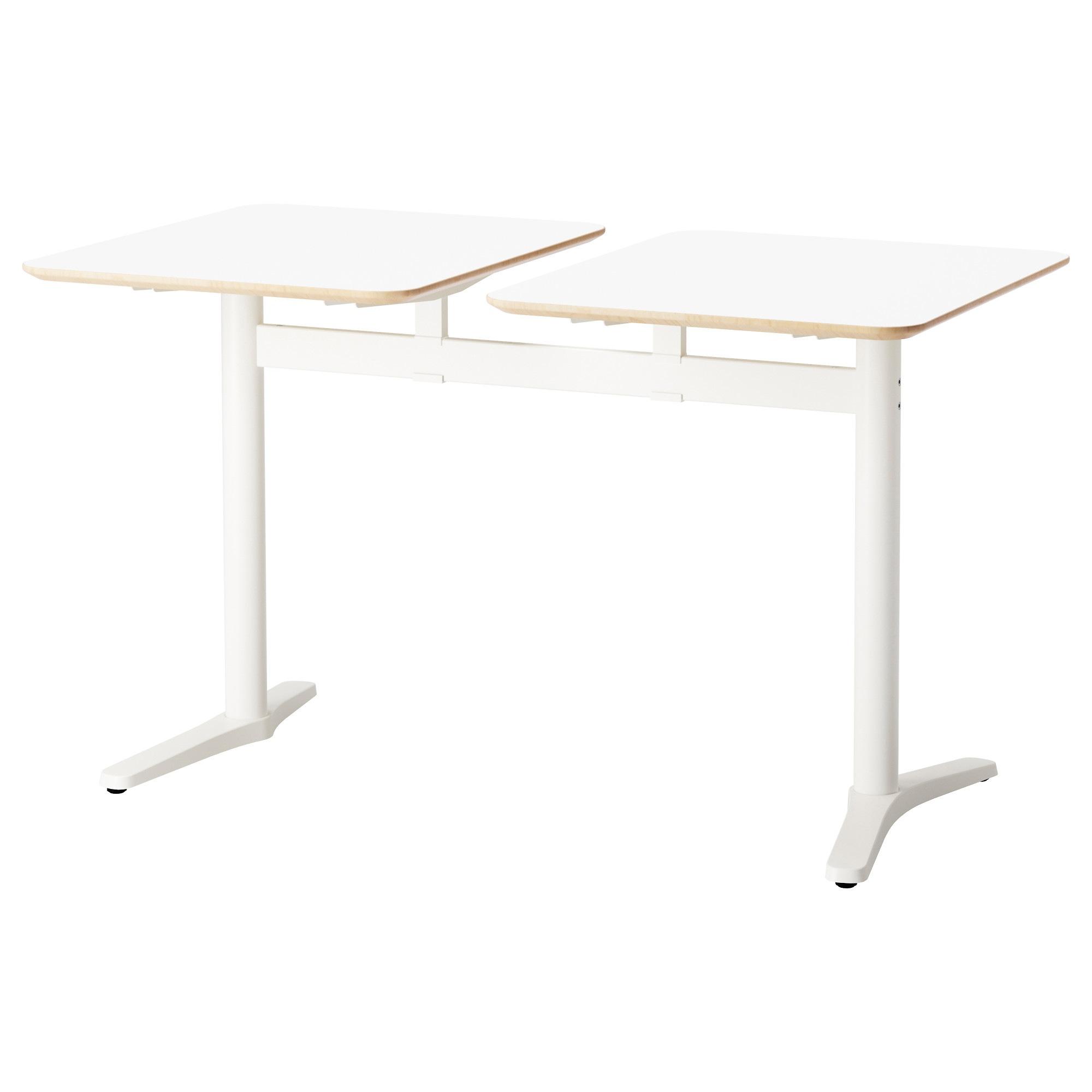[ด่วน!! โปรโมชั่นมีจำนวนจำกัด]โต้ะทำงาน โต้ะคอม โต้ะเกมส์ โต้ะเขียนหนังสือ โต๊ะท็อปคู่, ขาว, ขาว ขนาด 130x70 ซม. โต๊ะคาเฟ่ BILLSTA ขนาด 130x70 ซม.