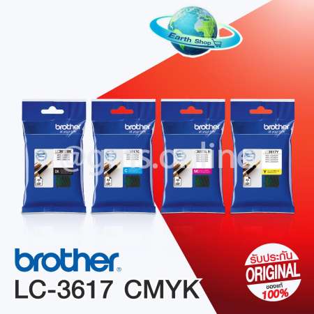 EARTH SHOP Brother Ink Cartridge LC-3617BK C M Y ของแท้บรรจุพร้อมกล่อง FOR MFC-J2330DW, MFC-J3530DW, MFC-J3930DW,MFC-J2730DW EARTH SHOP Brother Ink Cartridge LC-3617BK C M Y ของแท้บรรจุพร้อมกล่อง FOR MFC-J2330DW, MFC-J3530DW, MFC-J3930DW,MFC-J2730DW