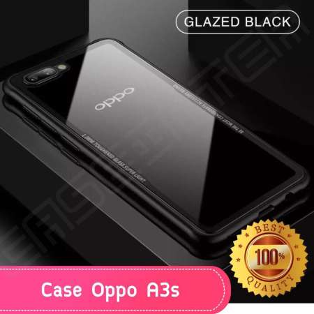พร้อมส่ง Case Oppo A3s เคสออปโป้ เคสใส ขอบสีดำแดง เคสกันกระเเทก สินค้าใหม่ ขายดีสุด