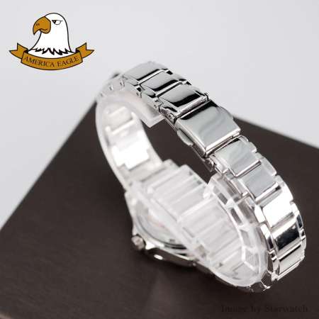 AMERICA EAGLE นาฬิกาข้อมือผู้หญิง สายสแตนเลส รุ่น AE012L - Silver/Blue