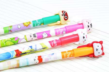 Fancy Pan. ปากกาเจลลบได้ ลายการ์ตูนสุดน่ารัก 4 ลาย แพค 4 แท่ง รุ่น AA8798