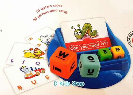  D Kids ของเล่นสอนภาษา Early Education Toy เกมส์อ่านคำศัพท์และหาตัวสะกดภาษาอังกฤษ