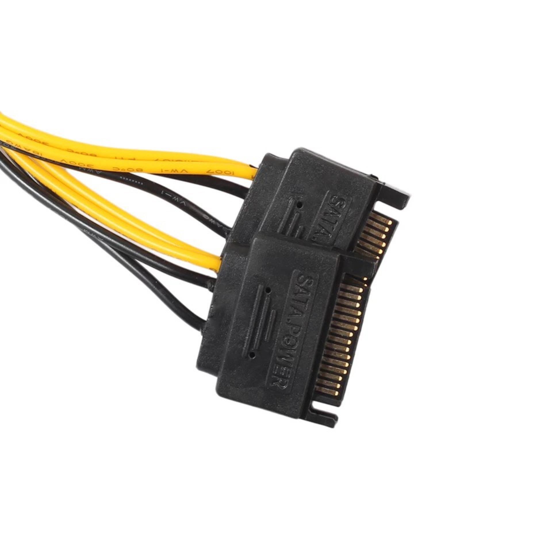 Computer Power Cable Adapter Dual 15pin Sata Male To 8pin Male Video Card Intl T Mobile 1533