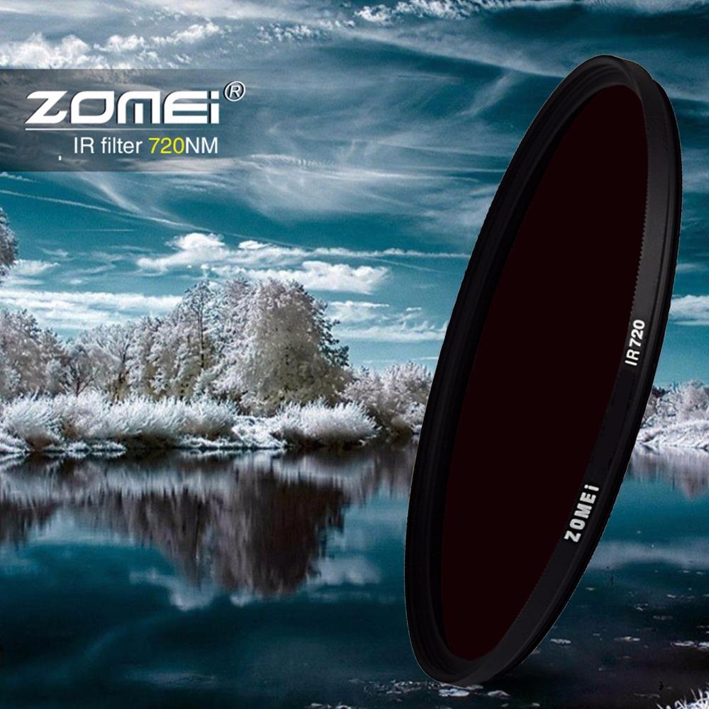 Zomei infrared ir filter 680nm 720nm 760nm 850nm 950nm ir filter 37mm 49mm 52mm 58mm 67mm 72mm 82mm for slr dslr camera lens