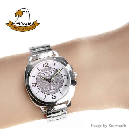 AMERICA EAGLE นาฬิกาข้อมือผู้หญิง สายสแตนเลส รุ่น AE003L - Silver / White