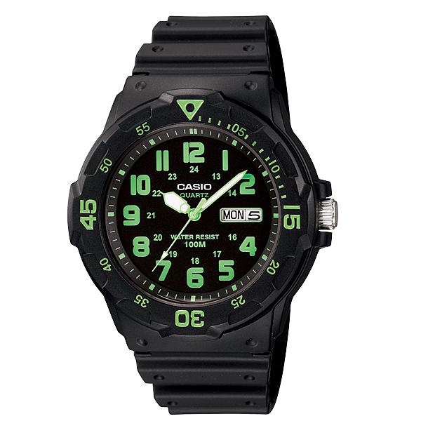 Casio Standard นาฬิกาข้อมือผู้ชาย สายเรซิ่น รุ่น MRW-200H-1BVDF - สีดำ