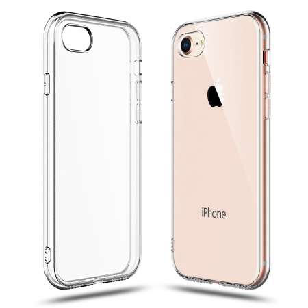 Qcase - เคสใส คุณภาพสูง TPU ผิวนิ่ม สำหรับ Apple iPhone 7,iPhone 8 - Soft TPU Clear Case for Apple iPhone 7,iPhone 8