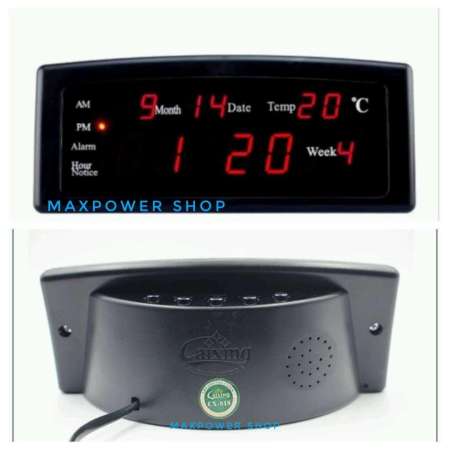 Caixing นาฬิกาดิจิตอล ไฟ LED ตัวเลขสีแดง ตั้งปลุกได้ สำหรับตั้งโต๊ะ  หัวเตียง ตกแต่งบ้านสวยงาม ใช้ไฟบ้าน รุ่น CX - 868