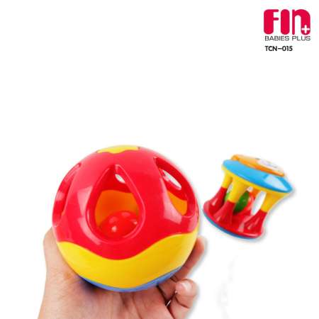 FIN BABIESPLUS ของเล่นเขย่ามือ แพ็คคู่ ลายหมี รุ่น TCN-015