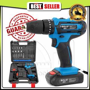 BOLID สว่านกระแทก ไร้สาย 36v รุ่น 3 ระบบ พร้อมอุปกรณ์ (แบต 2ก้อน)